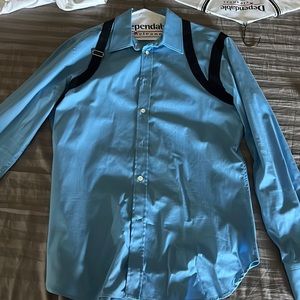 Alexander McQueen button up neck is size 16